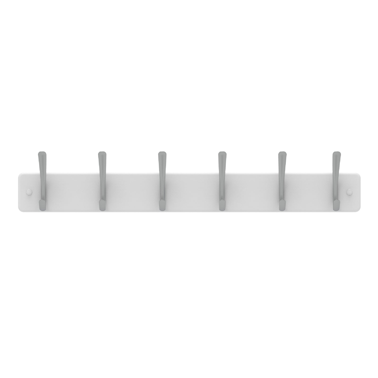 MODE 6 Brushed Nickel Hook White Board Hat And Coat Rack