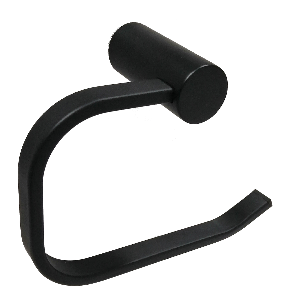 Barelli Black Matte Ambiente Coated Zinc Alloy Single Toilet Roll Holder Wall Mount