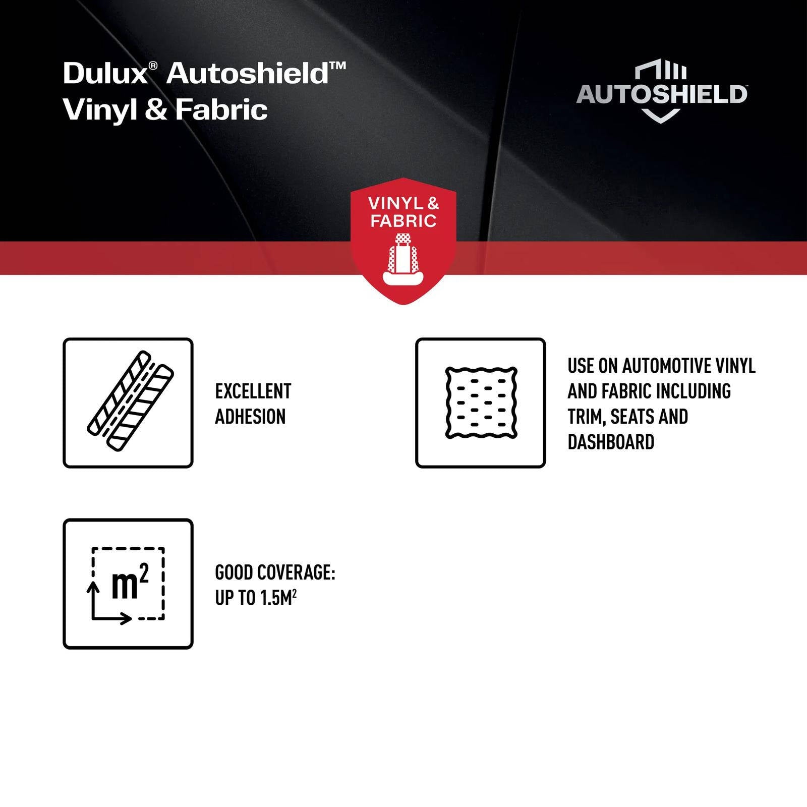 Dulux Autoshield 340g Charcoal Vinyl & Fabric Spray Paint, Satin Finish