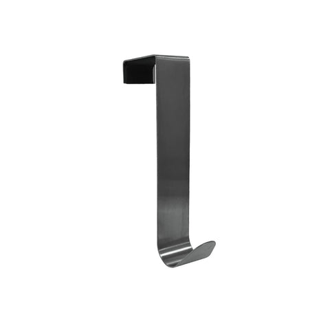 Adoored Short Over-The-Door Deco Hook 160mm Steel - Satin Chrome