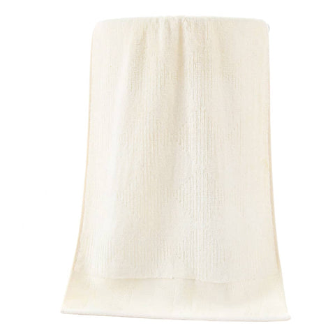 Bamboo Fibre Face Towels Soft Absorbent Washcloths, Pack of 2 - Beige