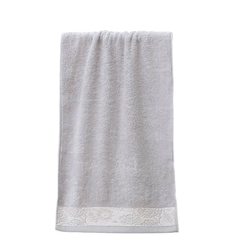 Bamboo Fibre Face Towels Soft Absorbent Washcloths, Pack of 2 - Grey