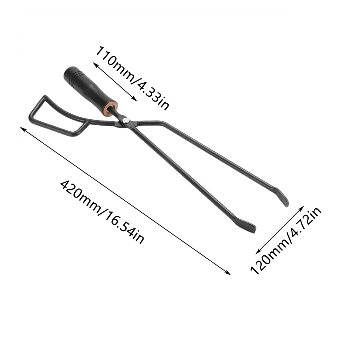 Barbecue Charcoal Tongs Fire Lifting Tool Metal Clamp for Outdoor Cooking Grill - view 3