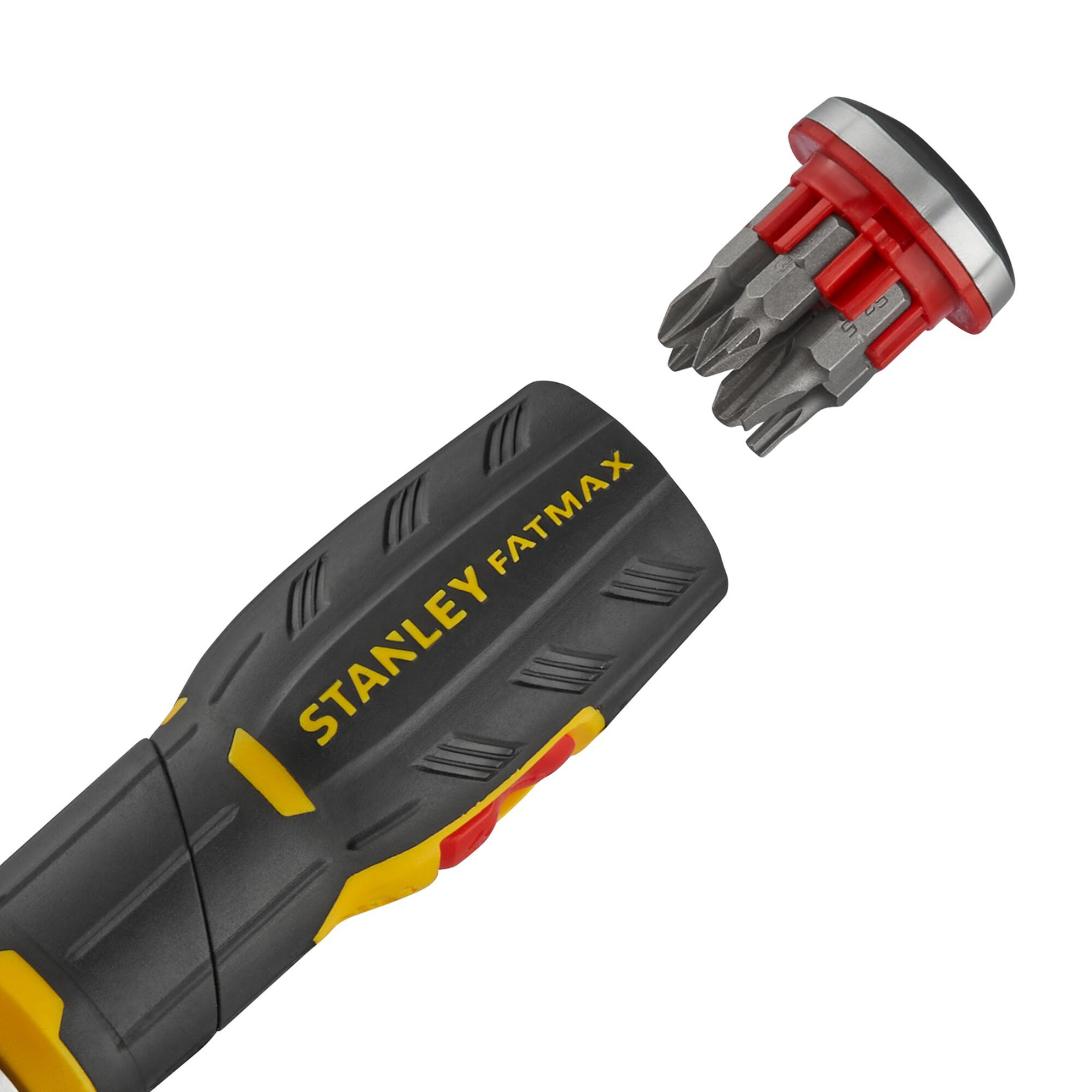 Stanley FatMax Pistol Grip Ratchet Screwdriver with 12 Bits Yellow/Black
