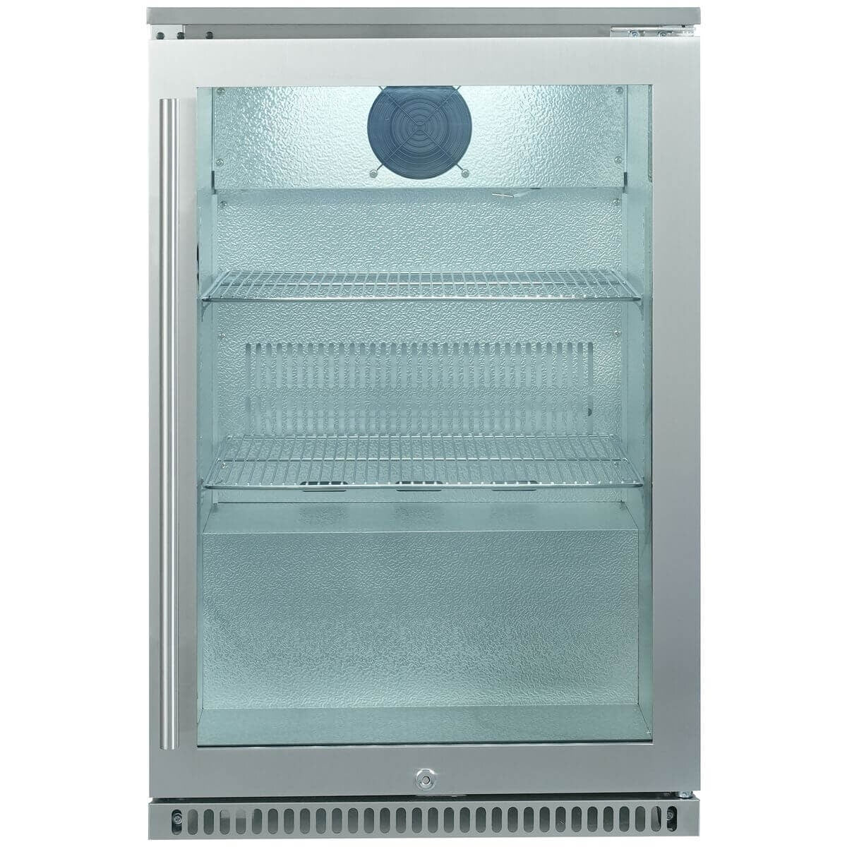 Bosston Grills 118L single door alfresco fridge - 304 stainless steel, right hinge, lockable - NAPSDRH