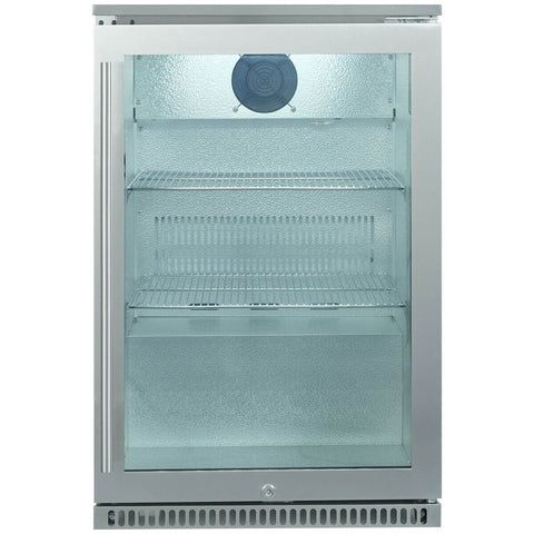 Bosston Grills 118L single door alfresco fridge - 304 stainless steel, right hinge, lockable - NAPSDRH