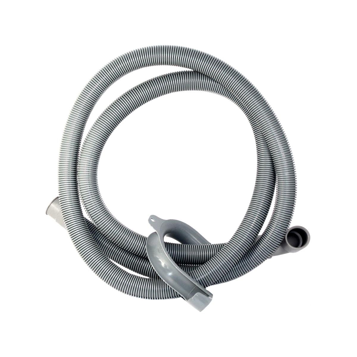 BOSTON 2m Grey PVC Washing Machine Outlet Drain Hose