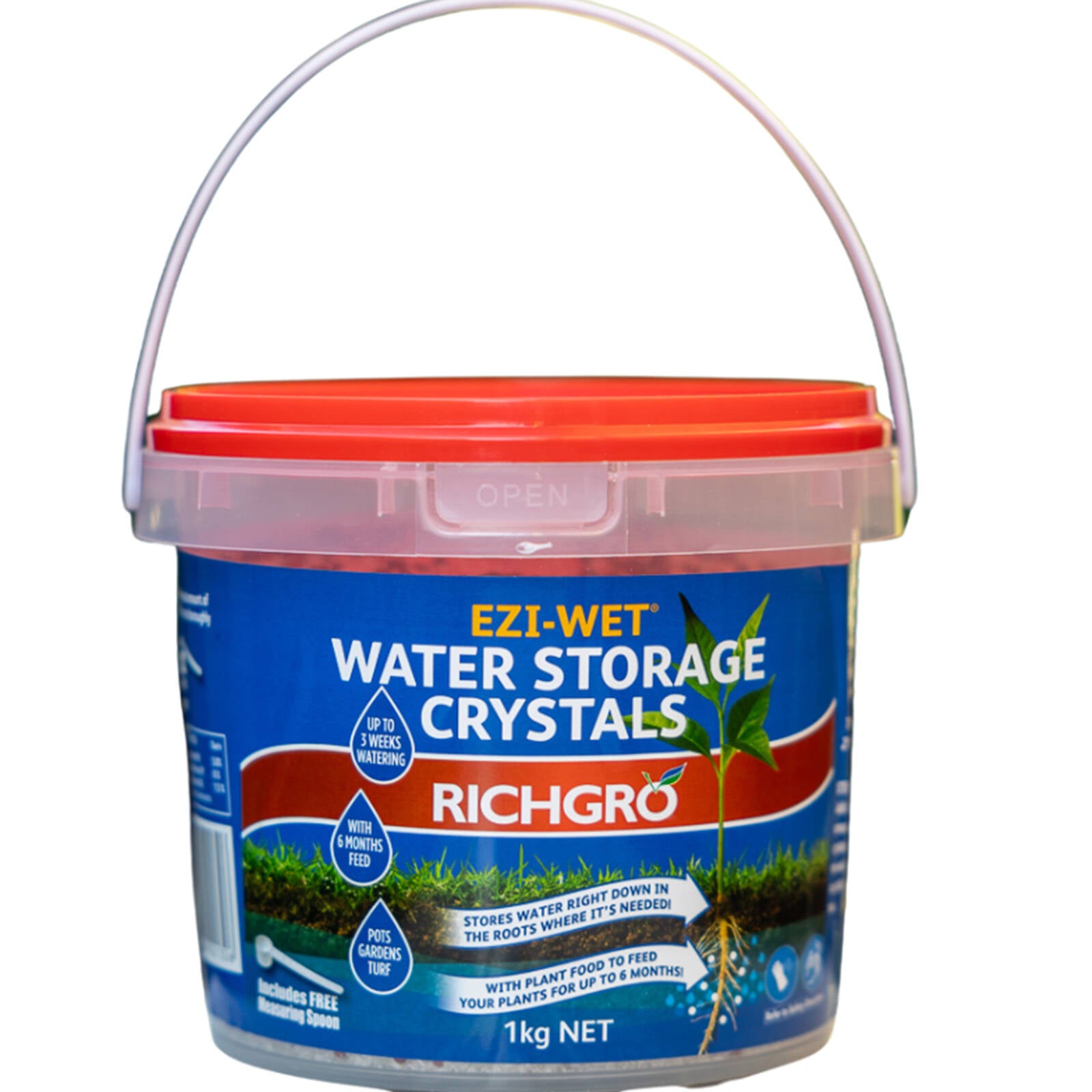 Richgro 1kg Ezi-Wet Water Storage Crystals with Controlled Release Fertiliser