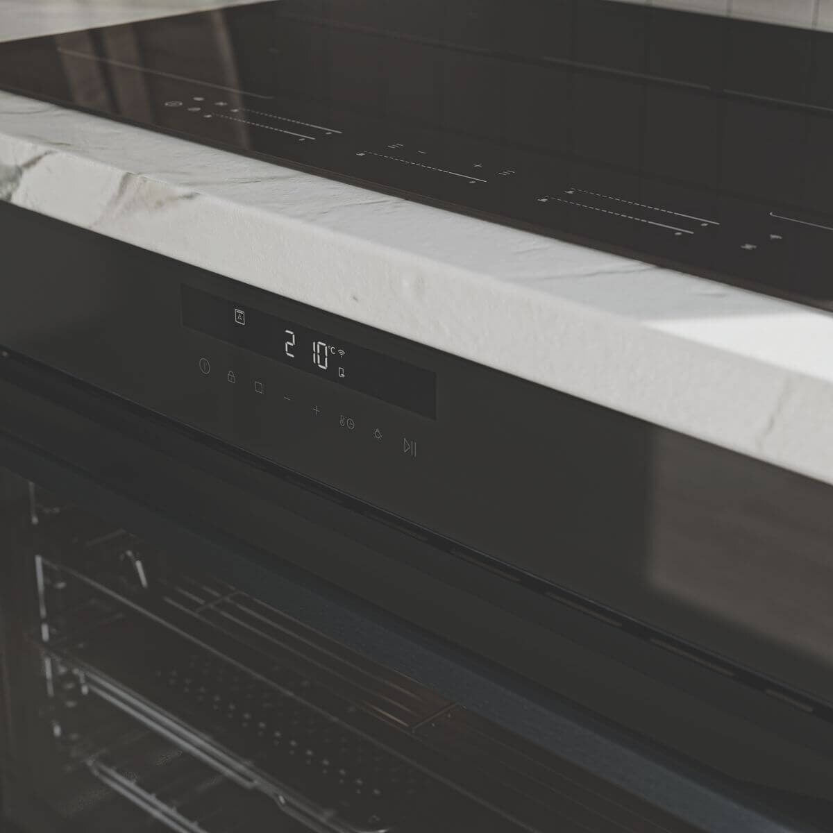 Haier 90cm 600 Series Pyrolytic Oven - 149L, 17 Functions, Steam Assisted, Wi-Fi, Black - HWO90S17TPB3