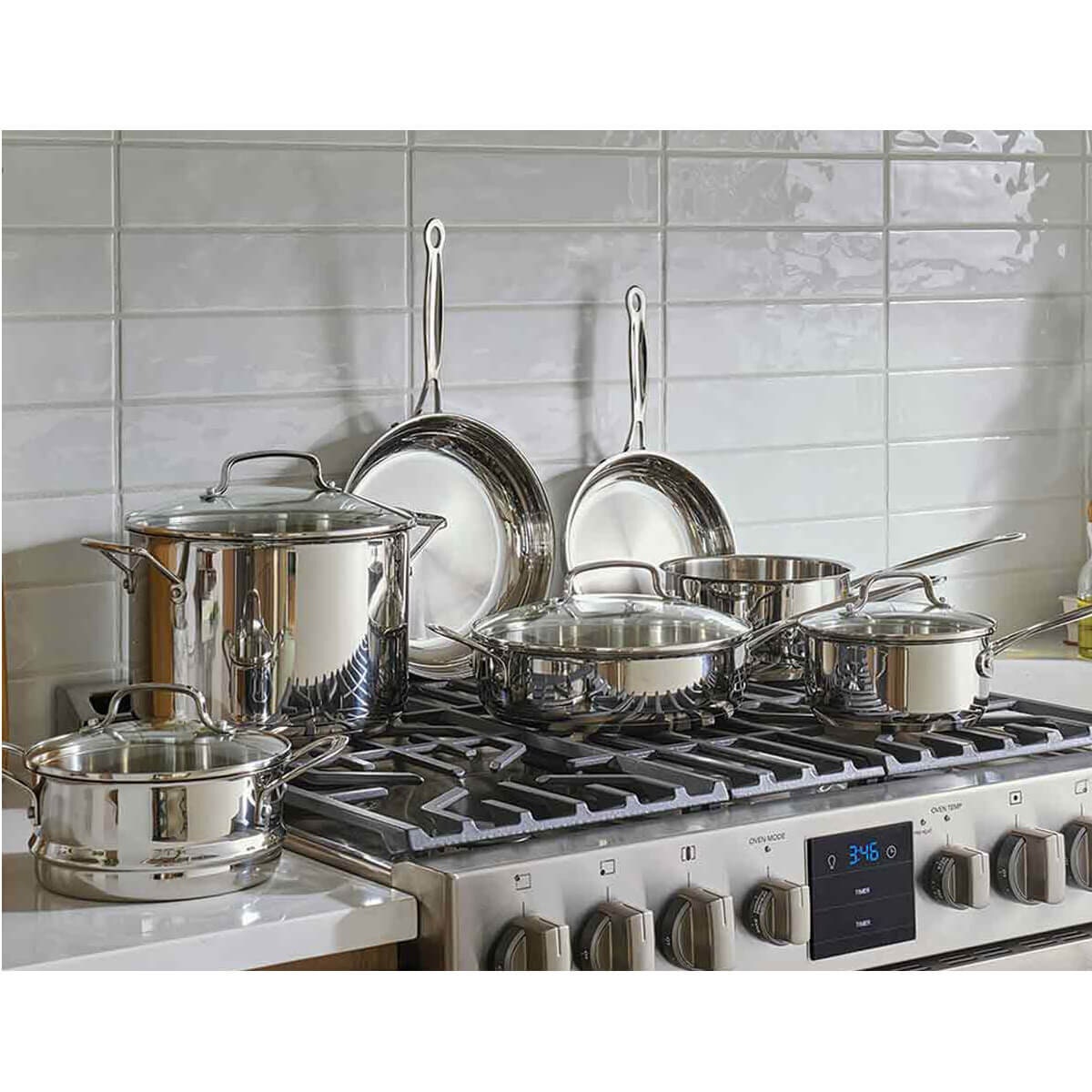 Cuisinart Chef's Classic 11 piece stainless steel cookware set - oven safe to 260°C - all cooktops - 77-11GXA