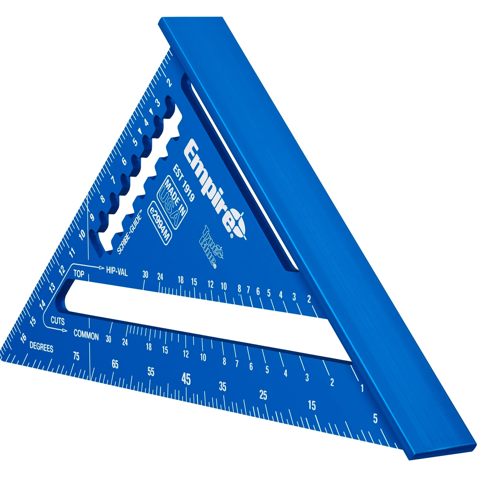 Empire True Blue 180mm Laser Etched Aluminium Rafter Square Metric