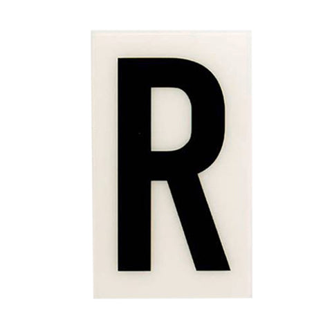 Sandleford 60mm White Self Adhesive House Letter R, Gloss Weather Resistant Polycarbonate