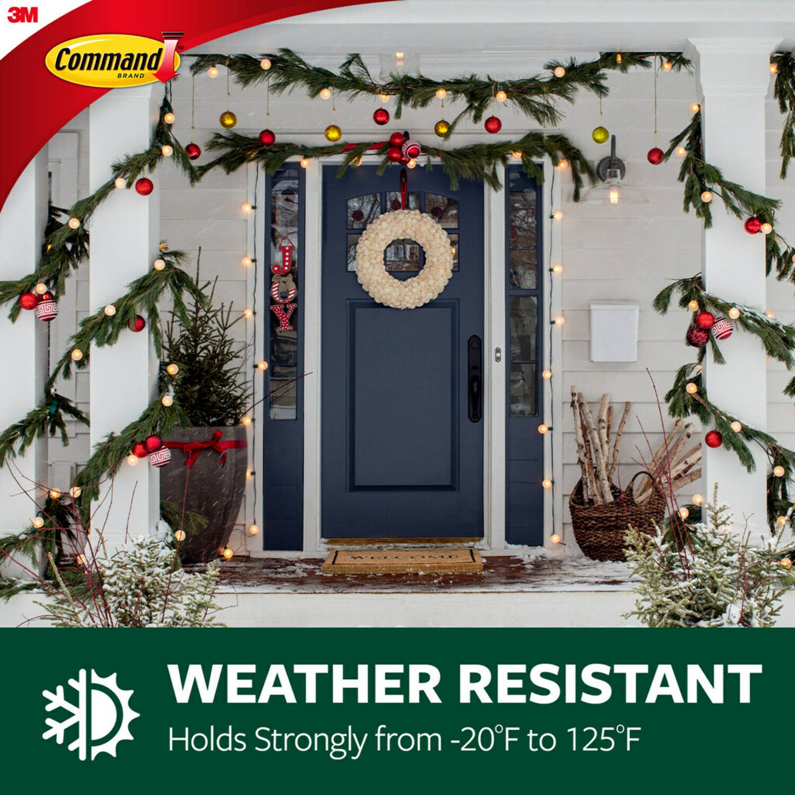 Command Medium Clear Outdoor Window Hook Value Pack - Damage-Free Hanging