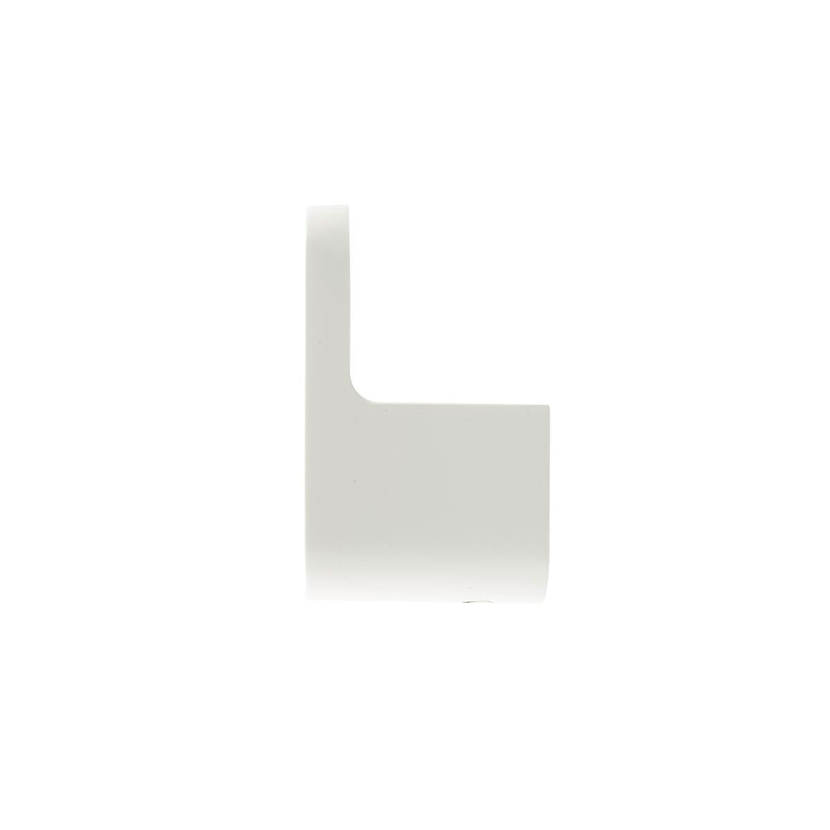 Zenith 62mm Matte White Zinc Alloy Radius Robe Hook