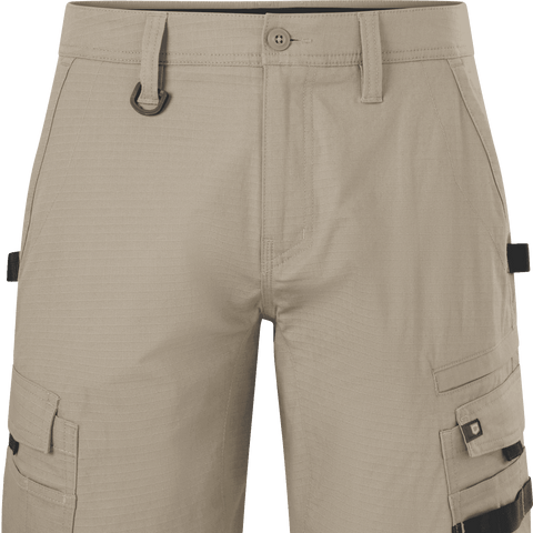 Citeco Mens Ripstop Cargo Mid Shorts, Stretch Cotton, Khaki - Size 82R