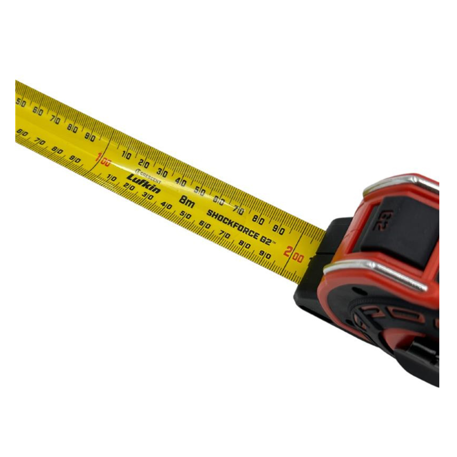 Crescent Lufkin Shockforce G2 8m x 32mm Auto-Lock Steel Tape Measure with Belt Clip