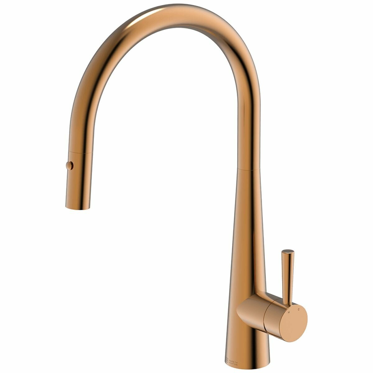 Gareth Ashton Gooseneck Pull Out Kitchen Mixer Tap - Artisan Copper, 5 Star WELS, 5.5L/min - KTA014-CO