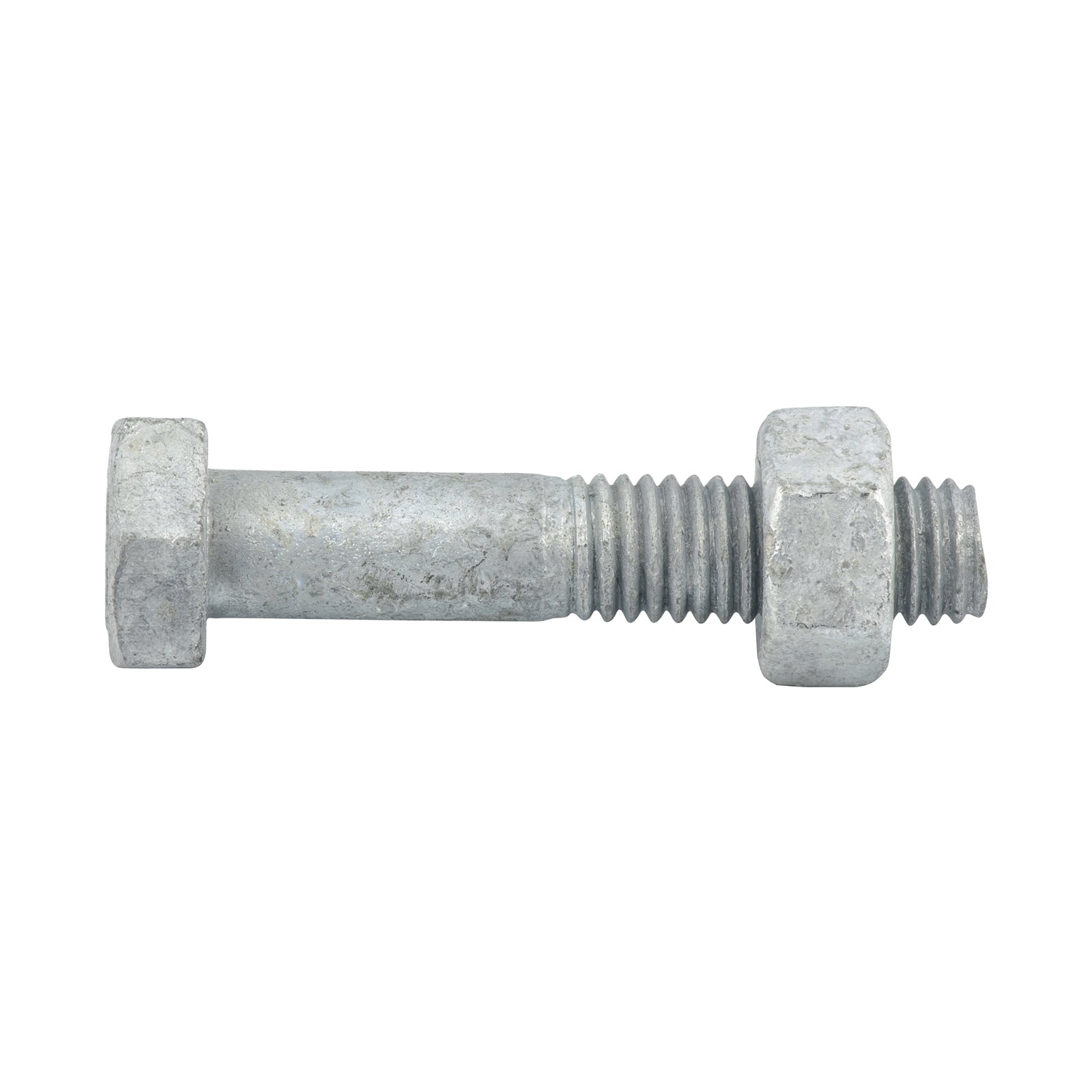 Zenith M10 x 50mm Hot Dip Galvanised Hex Head Bolt & Nut - 4.6 Grade Steel