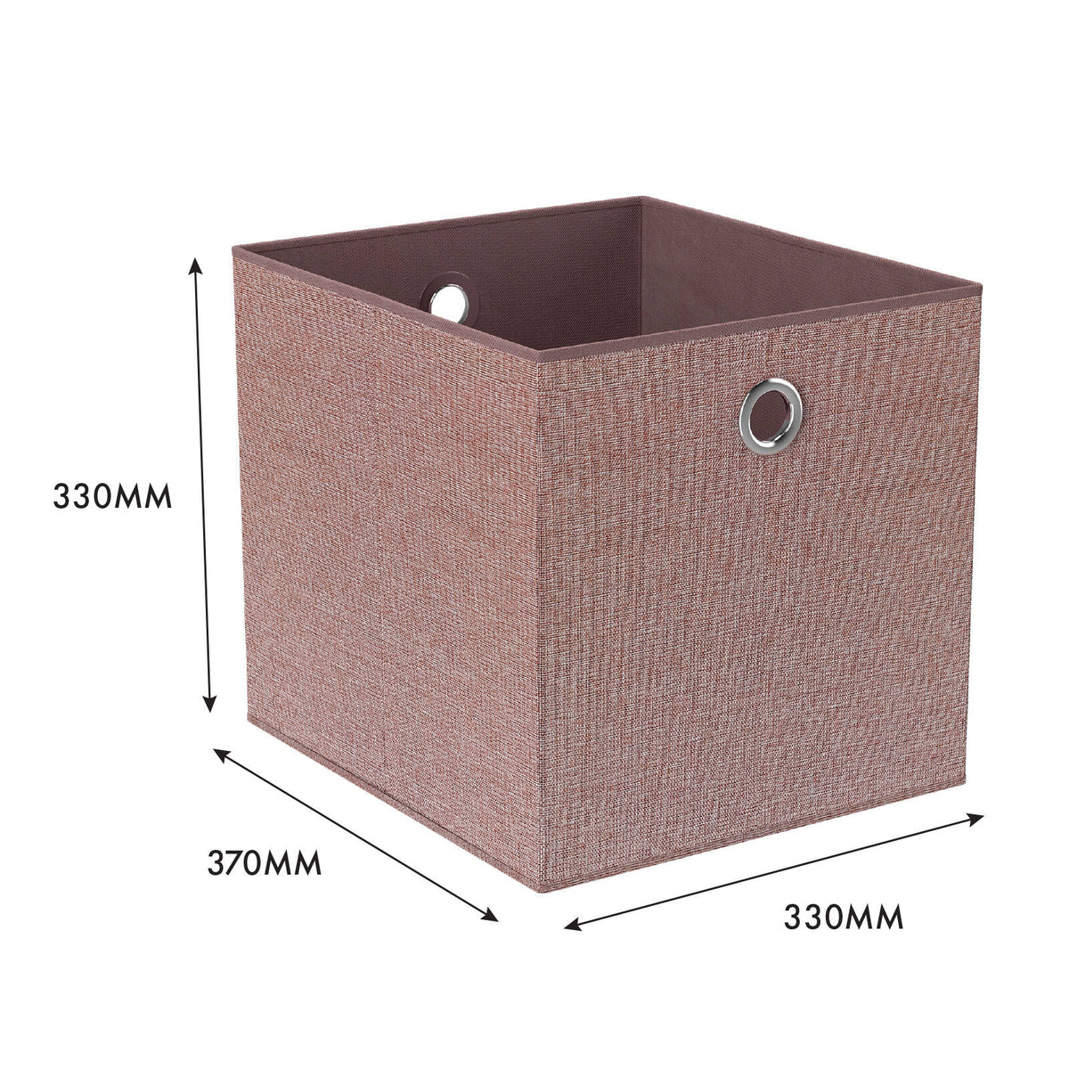 Flexi Storage Clever Cube 330 x 330 x 370mm Blush Pink Insert Fabric