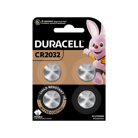 Duracell CR2032 3V Battery 4 Pack - Lithium Coin - 10 Year Shelf Life - Silver - SuperSaverAU - view 1
