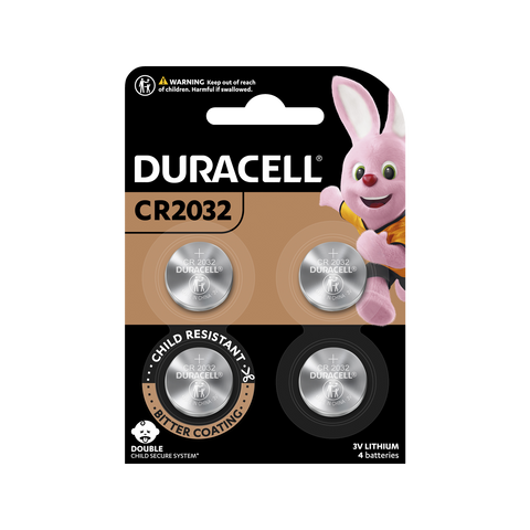 Duracell CR2032 3V Lithium Coin Battery - 4 Pack