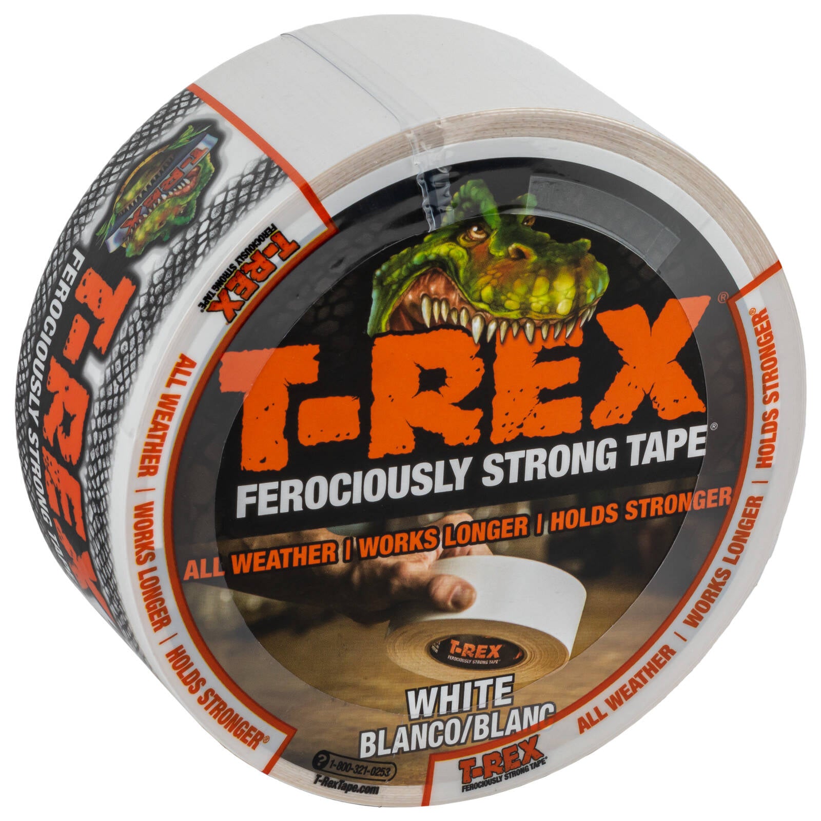 T-Rex 48mm x 9.1m White Duct Tape UV Resistant Indoor Outdoor