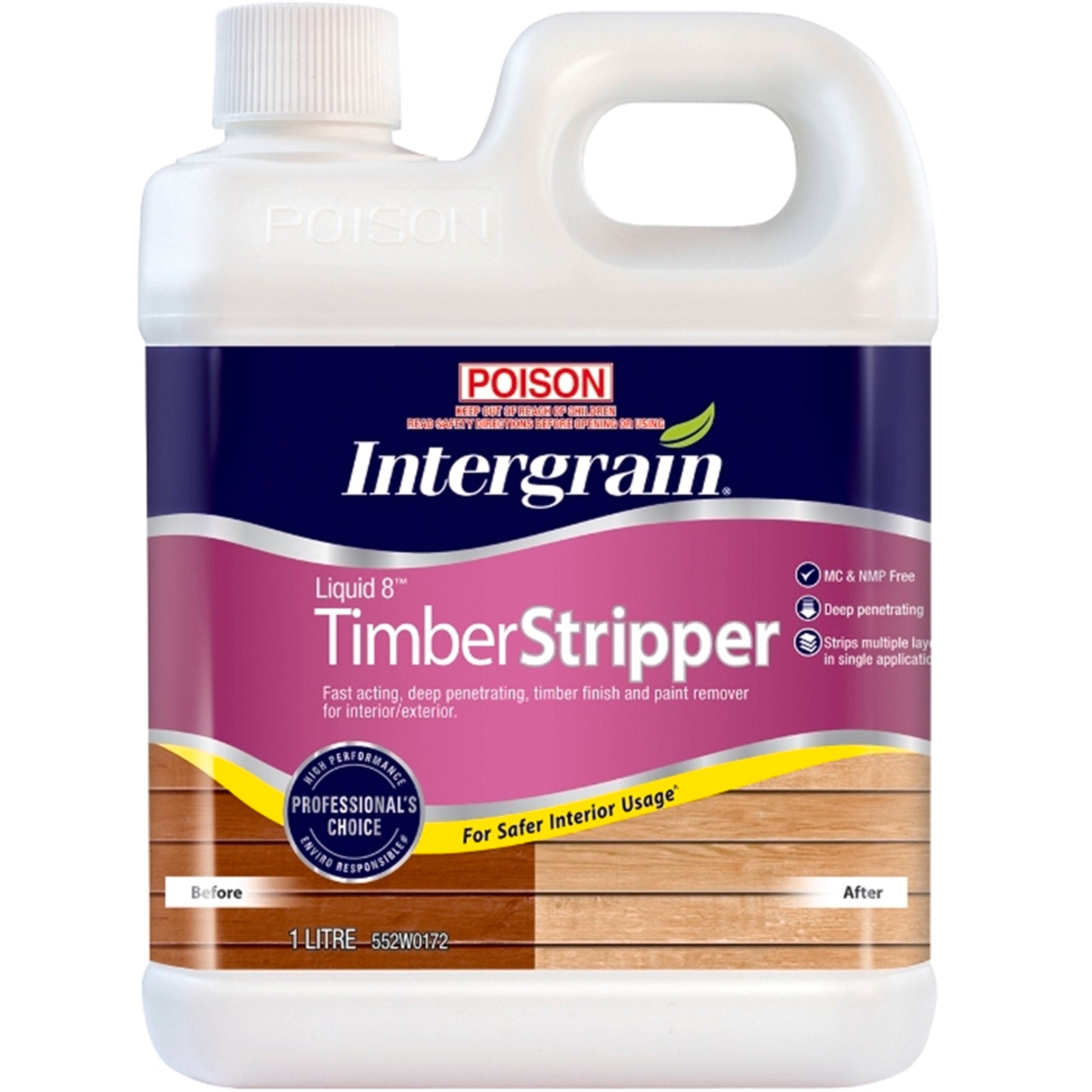 Intergrain 1L Liquid 8 Water Based Timber Stripper