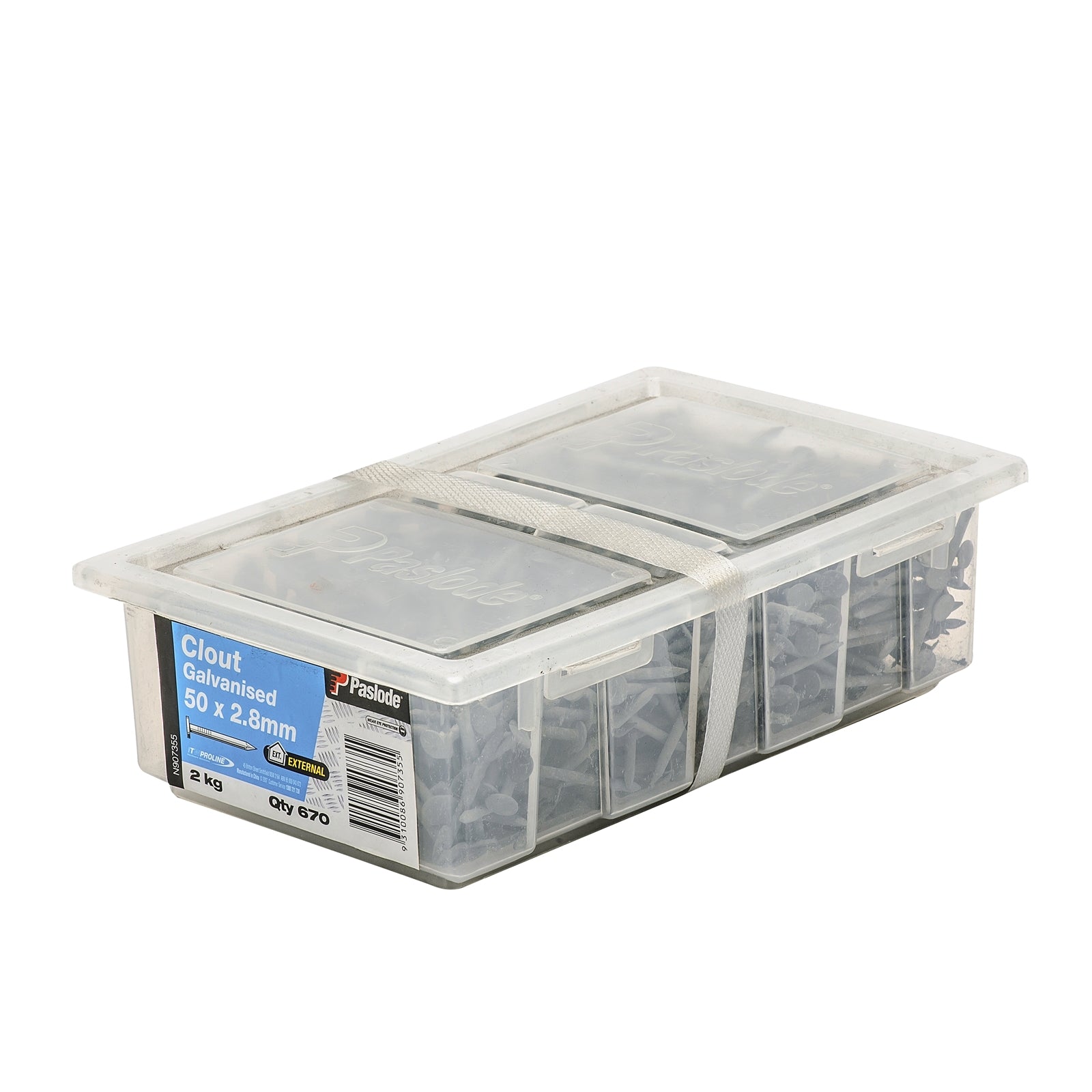 Paslode Galvanised Steel Clouts 50 x 2.8mm 2kg - 670 Pack