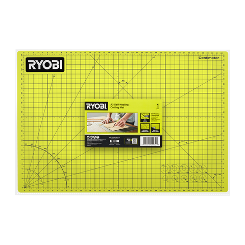 Ryobi A3 Self-Healing Cutting Mat, 340 x 450mm, Non-Slip Both Sides