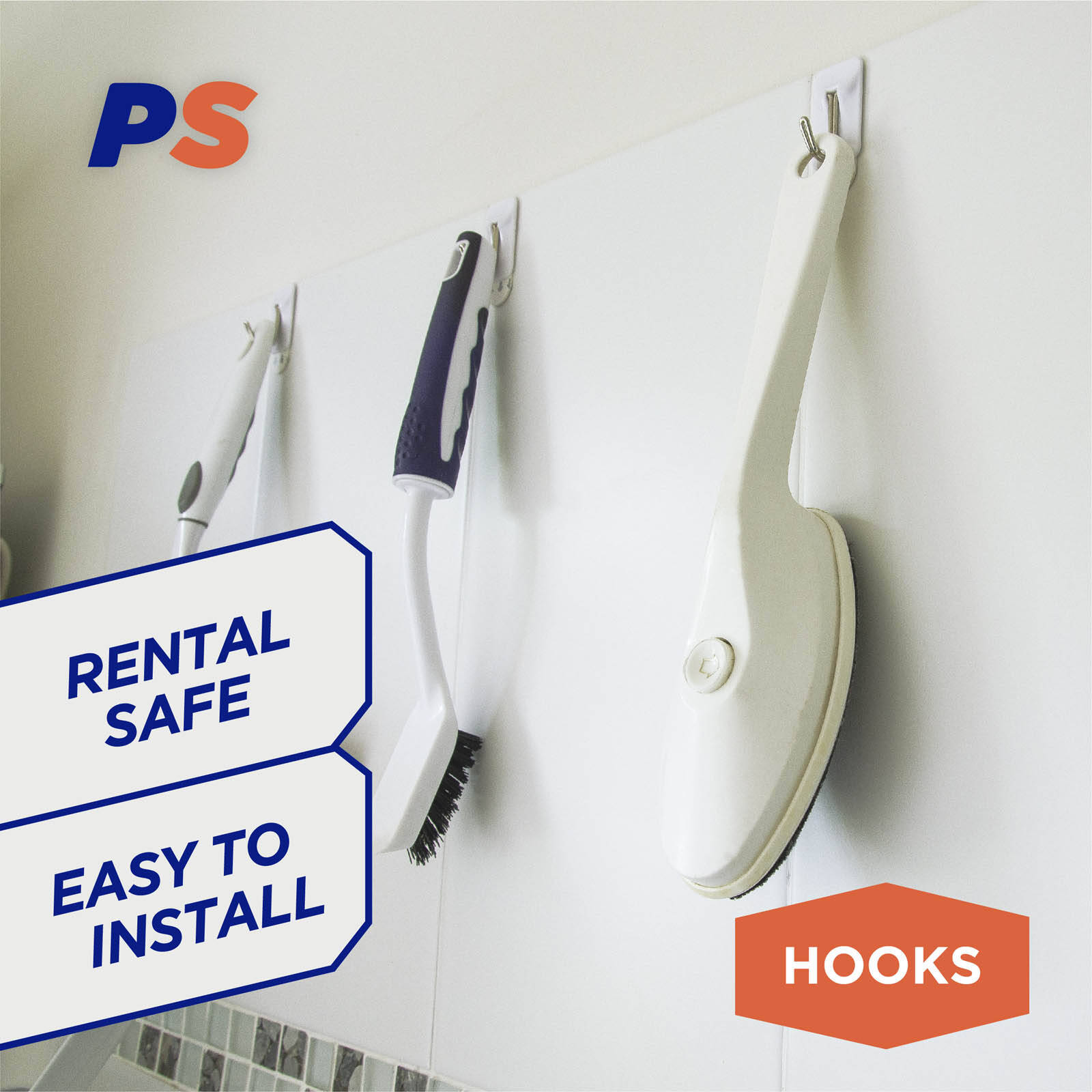 Permastik Small White Kitchen Hooks - 9 Pack
