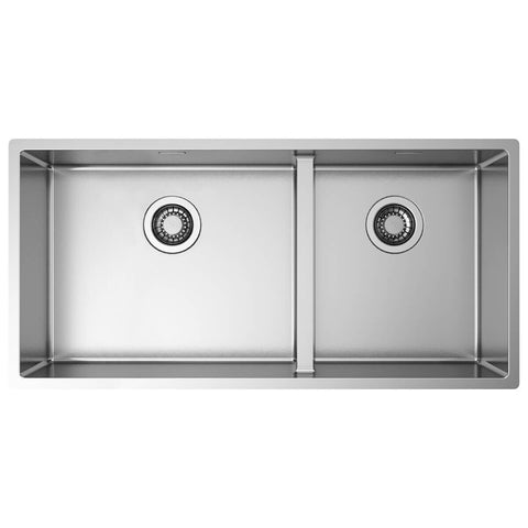 Artinox Radius Mose 1 and 3/4 Bowl Sink - AISI 304 Stainless Steel, 910mm Wide, Overflow - ARTRMO5034