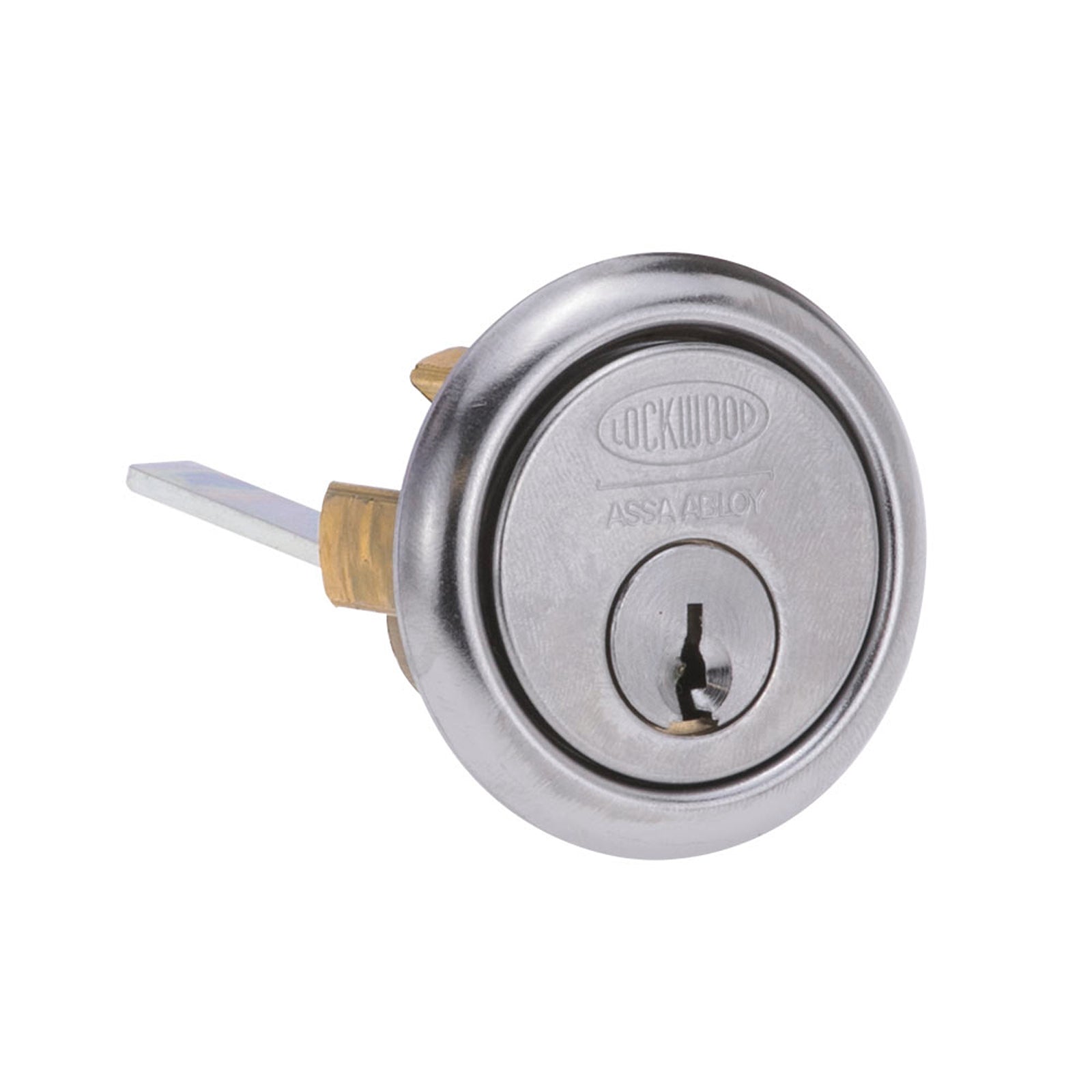 Lockwood 201 Satin Chrome Replacement Brass Cylinder
