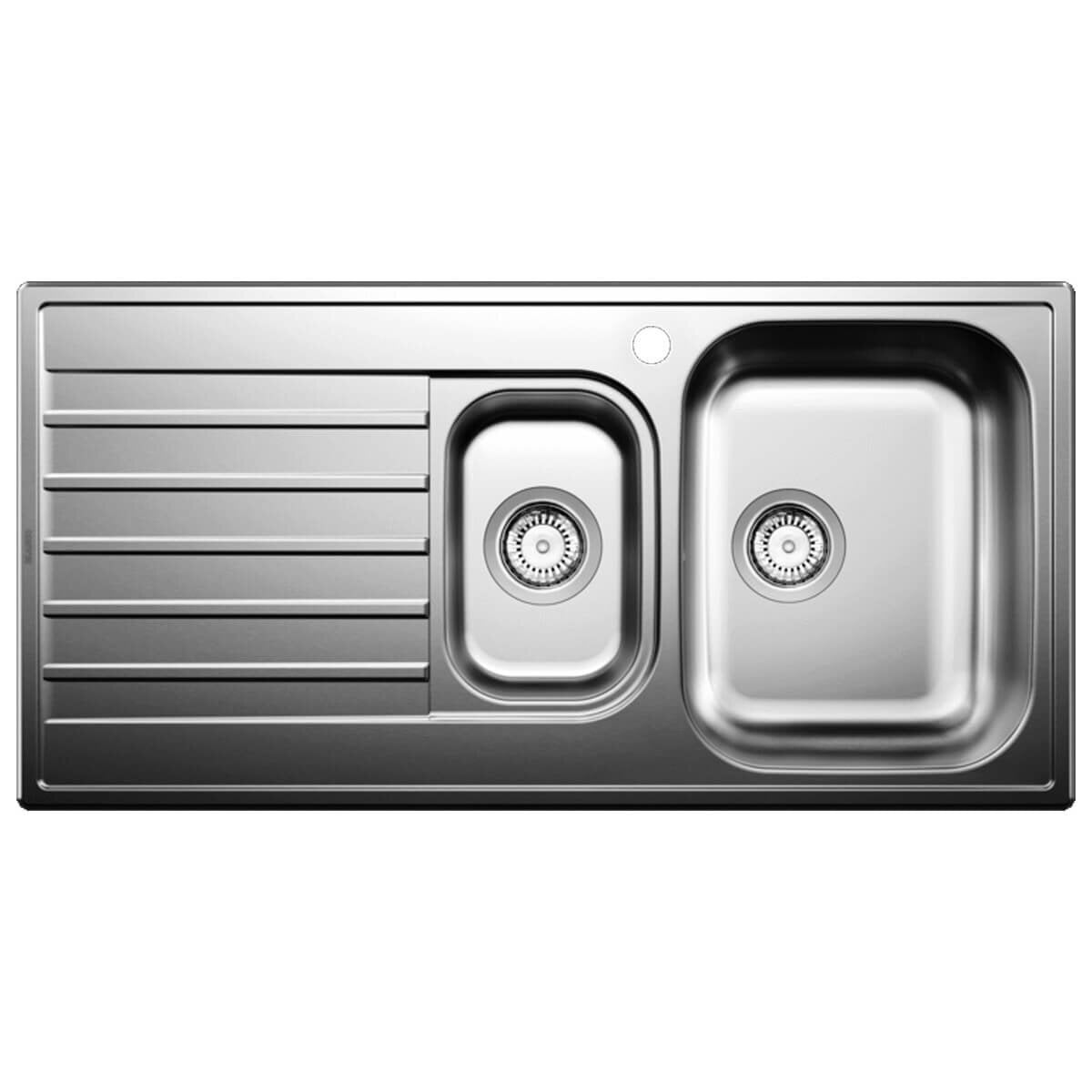Blanco Livit II 6S Topmount Sink - 1 and 3/4 Bowl, Left Hand Drainer, Stainless Steel - 528222