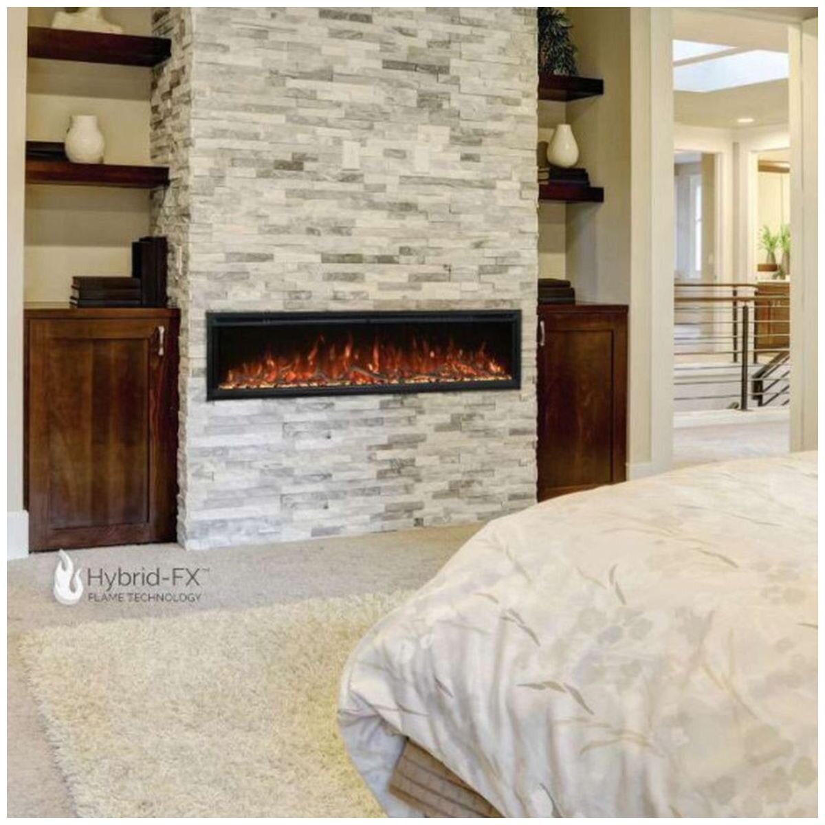Modern Flames Landscape Pro Slim 44" Gen 1 Built-In Electric Fireplace - Hybrid-FX Flames - LPS-4414-INT