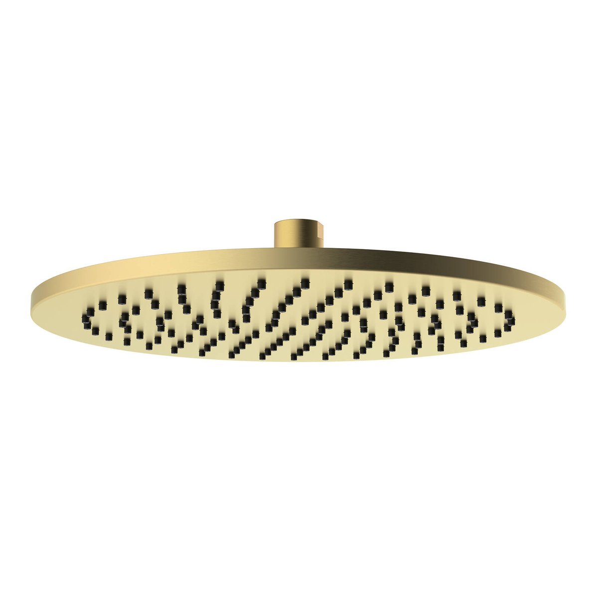 Mondella Resonance 250mm Brushed Brass Round Shower Head, 9L/min 3 Star WELS Grade 304 Stainless Steel