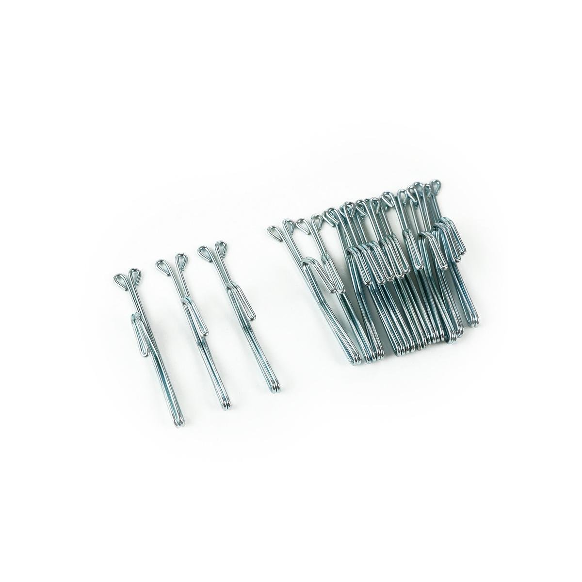 Windoware 25mm Slip In Curtain Hooks Shiny Metal - 14 Pack