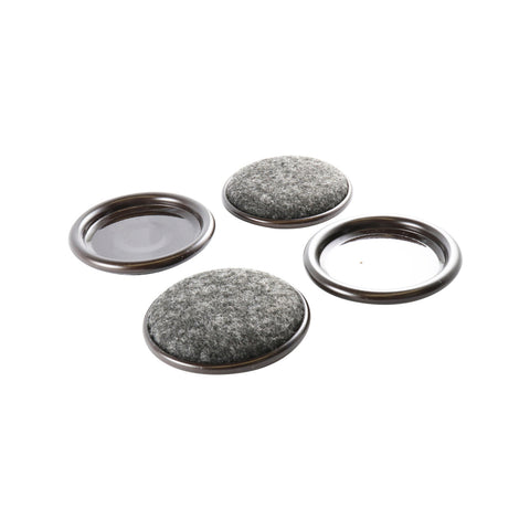 Surface Gard 51mm Brown Round Castor Cup Carpet Base - 4 Pack