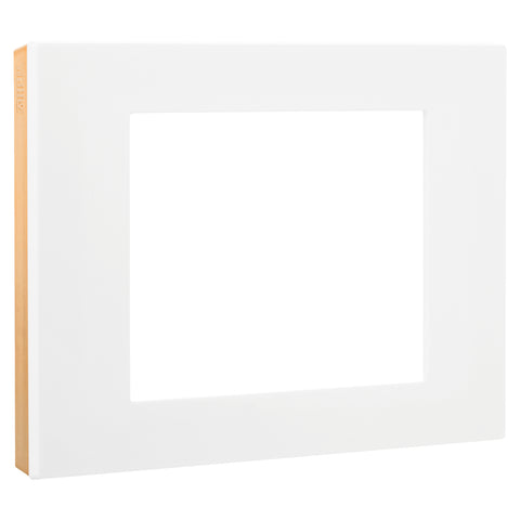 HPM VIVO Coverplate, White Gloss with Rose Gold Edging 118mm x 85mm
