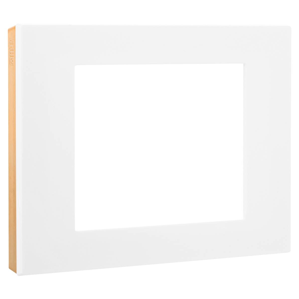 HPM VIVO Coverplate, White Gloss with Rose Gold Edging 118mm x 85mm