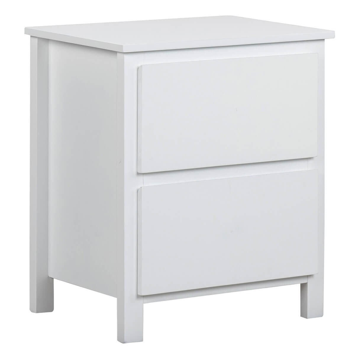 Ostro Furniture Sophia Bedside Table - White Rubberwood Timber - Arrives Fully Assembled - 20003000
