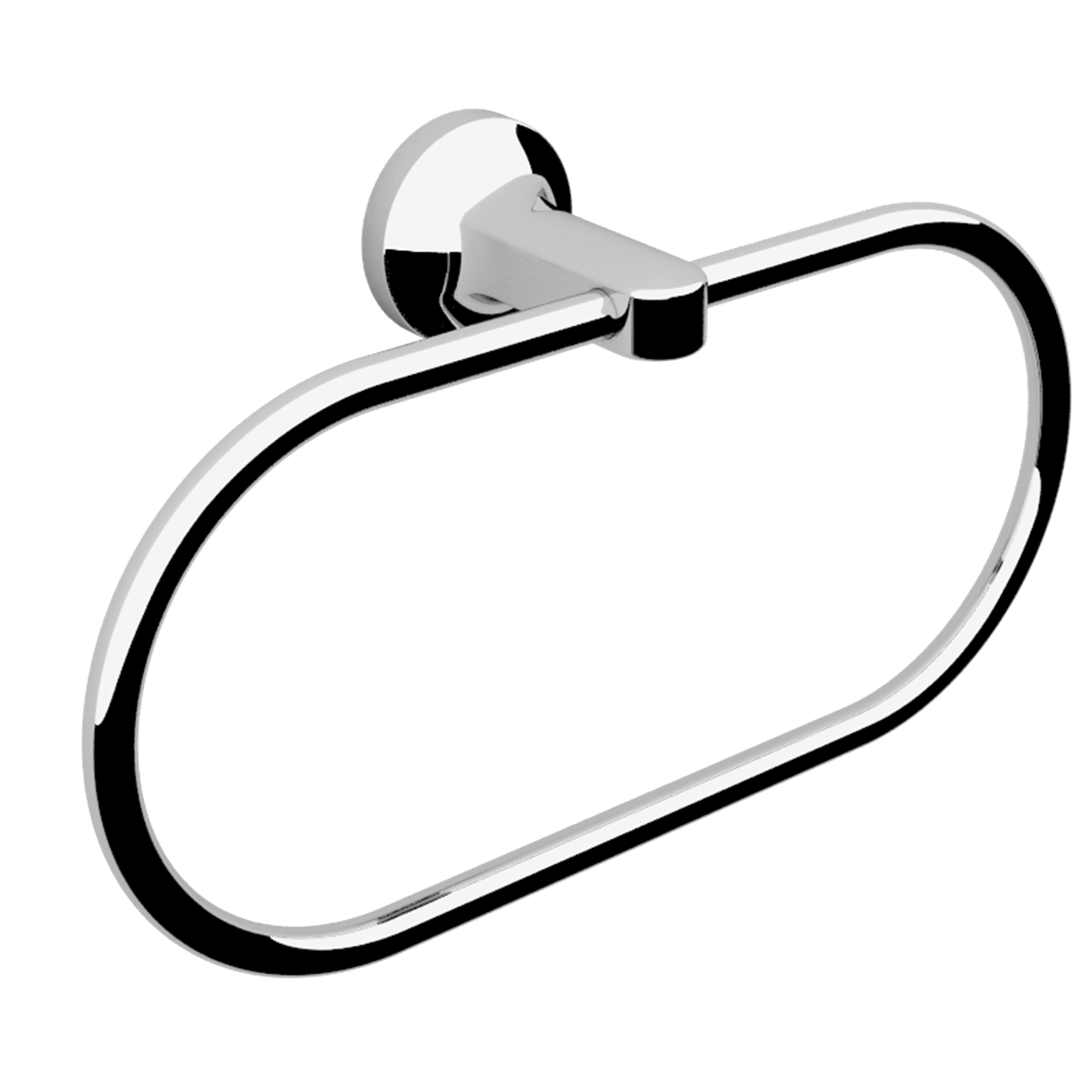 Caroma Sahara Hand Towel Ring, Solid Brass Chrome Wall Mount