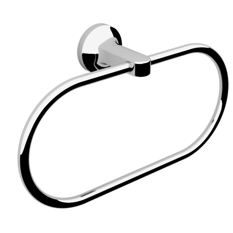 Caroma Sahara Hand Towel Ring, Solid Brass Chrome Wall Mount