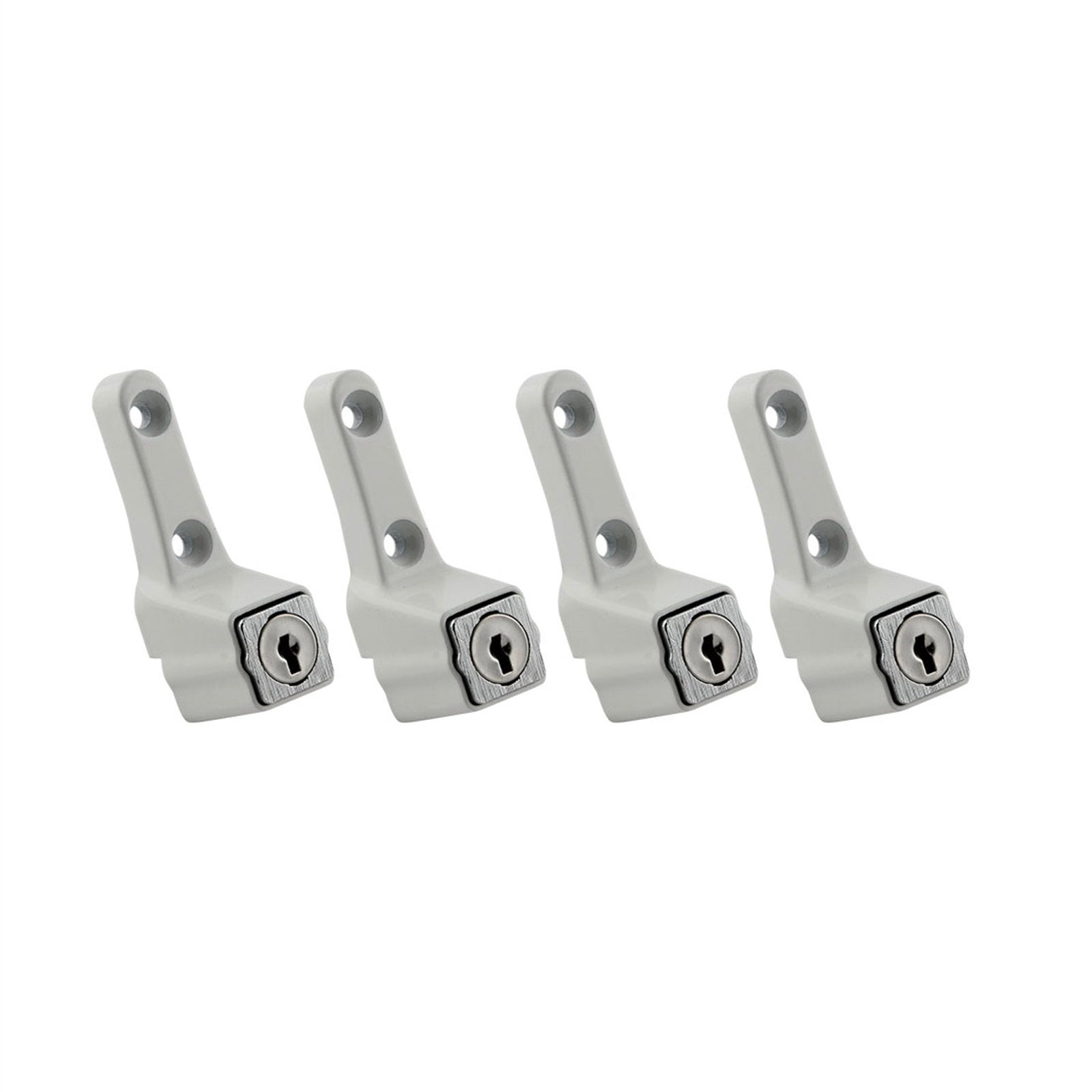 Ikonic White Sliding Window Lock - Metal, Suits Aluminium Windows, 4 Pack