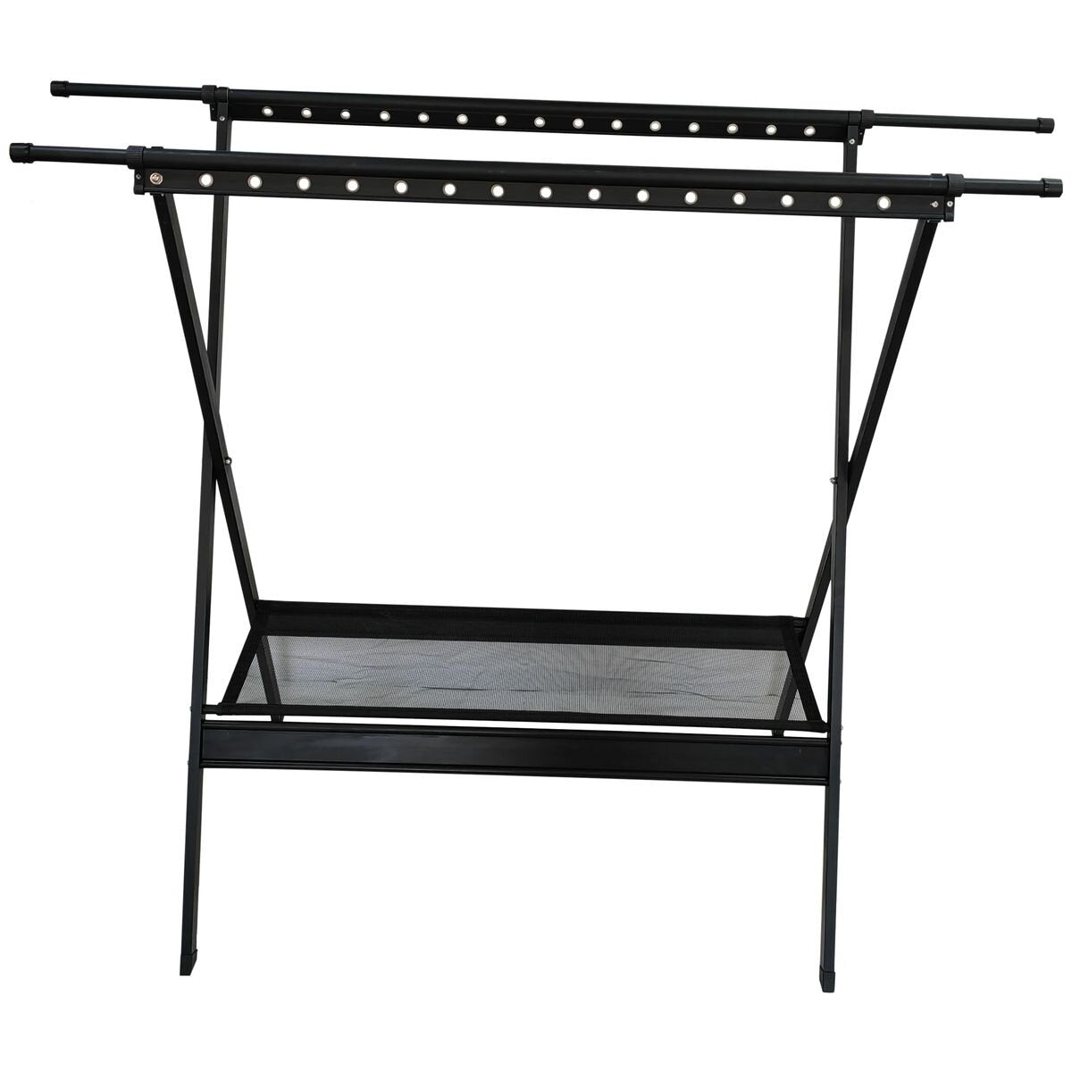 L.T. Williams Large Extendable Hanger Airer - 30 Hanger Holes, Extends to 200cm, Black - 4669