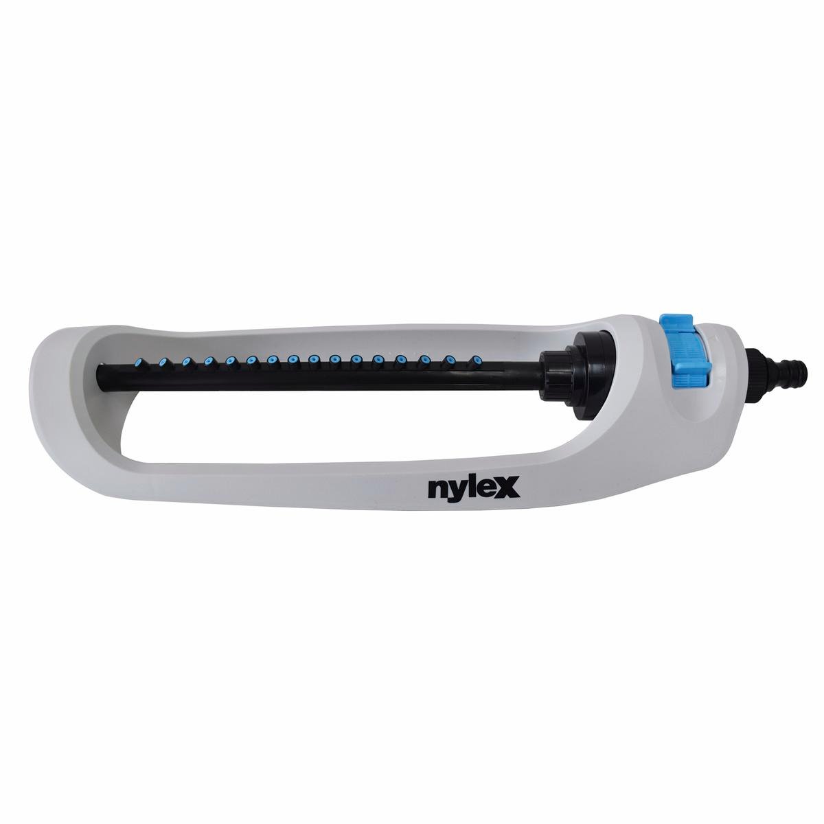 Nylex Oscillating Sprinkler Barrel - 260m Coverage, 16 Nozzles, ABS Plastic 400-600kPa