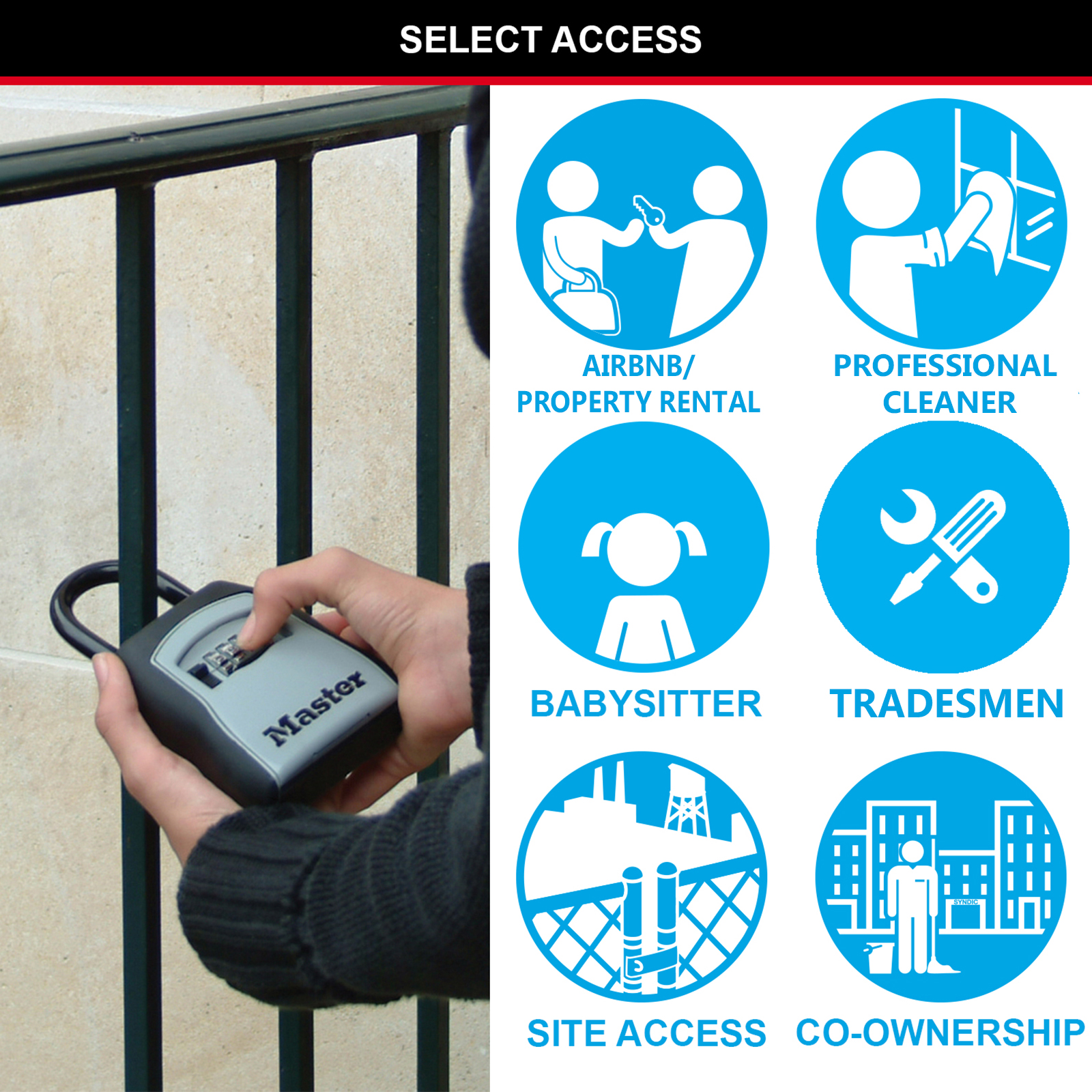 Master Lock Portable Key Storage Safe Combination Over-Door Key Box