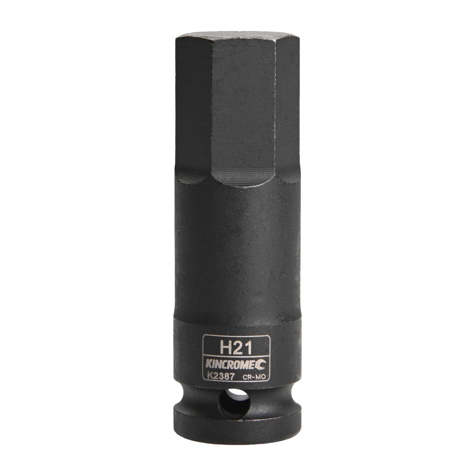 Kincrome 21 x 78mm 1/2" Drive Chrome Molybdenum Hex Impact Socket Black