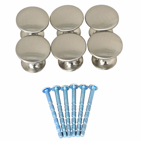 Ikonic Brushed Nickel Cupboard Knob Set - 6 Piece