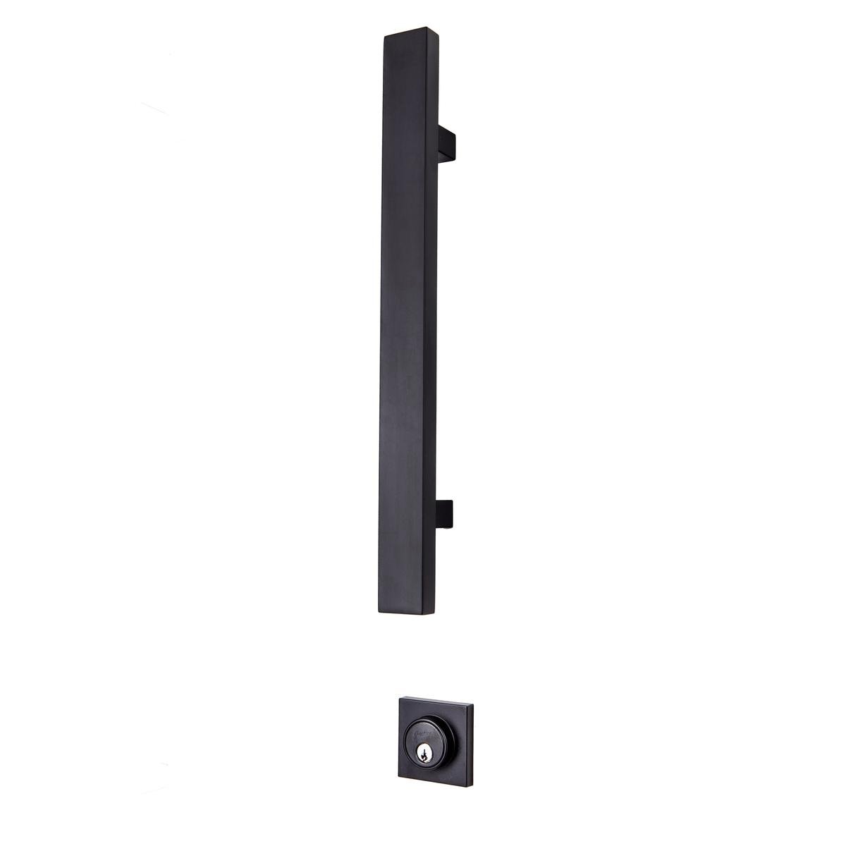 Gainsborough G4 Series 450mm Matt Black Square Pull Handle Entrance Set