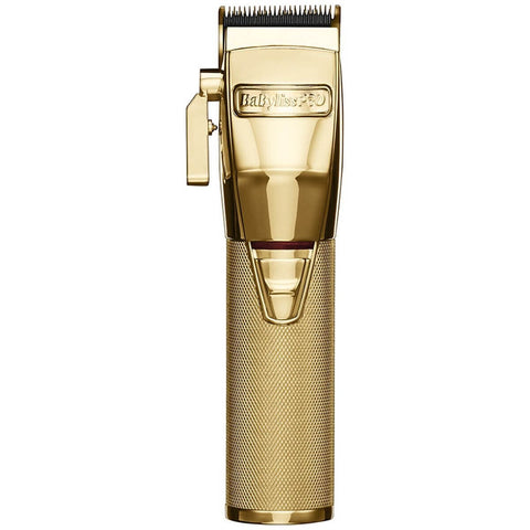 BaBylissPRO Gold FX Lithium cordless hair clipper - gold finish, all-metal housing, 5-detent taper - 900733